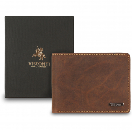 Кожаный бумажник Visconti ART52 Saddle Tan 