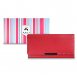 Кожаный кошелек Visconti R11 Red Rhumba с коробкой 