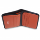 Кожаный бумажник Visconti VSL34 Black/Orange вид отделений для купюр 