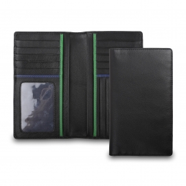 Бумажник кожаный Visconti BD-12 Black/Cobalt/Green