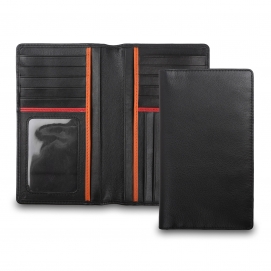 Бумажник кожаный Visconti BD-12 Black/Orange/Red