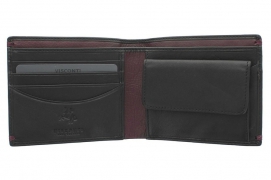 Бумажник Visconti AP62 Black/Burgundy.