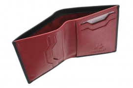 Бумажник Visconti VSL26 Black Red. Отделение для купюр